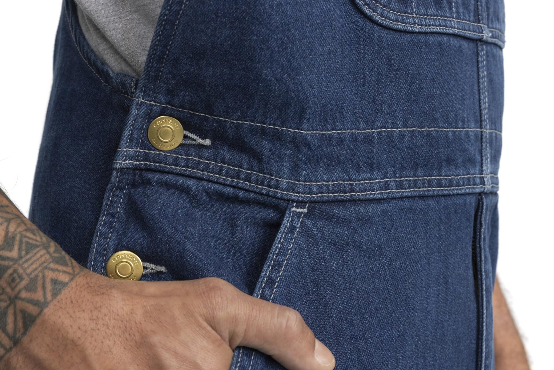 🔥Last Day Promotion!Men's Denim Bib Overalls, Workwear with Adjustable Straps and Convenient Tool Pockets