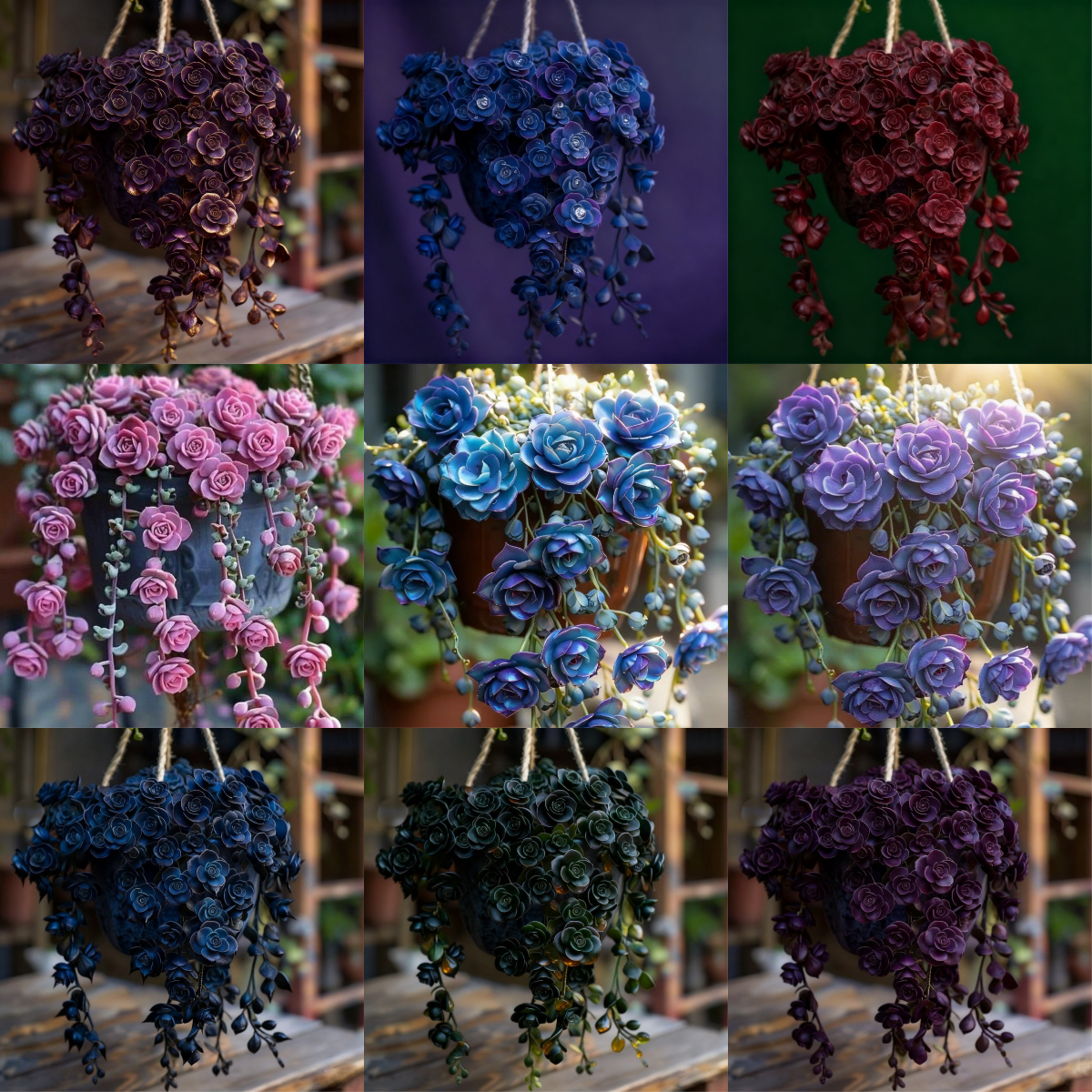 Blue Tassel Succulent Rose Seeds – Grow Your Own Enchanting Blue Blooms 🌿