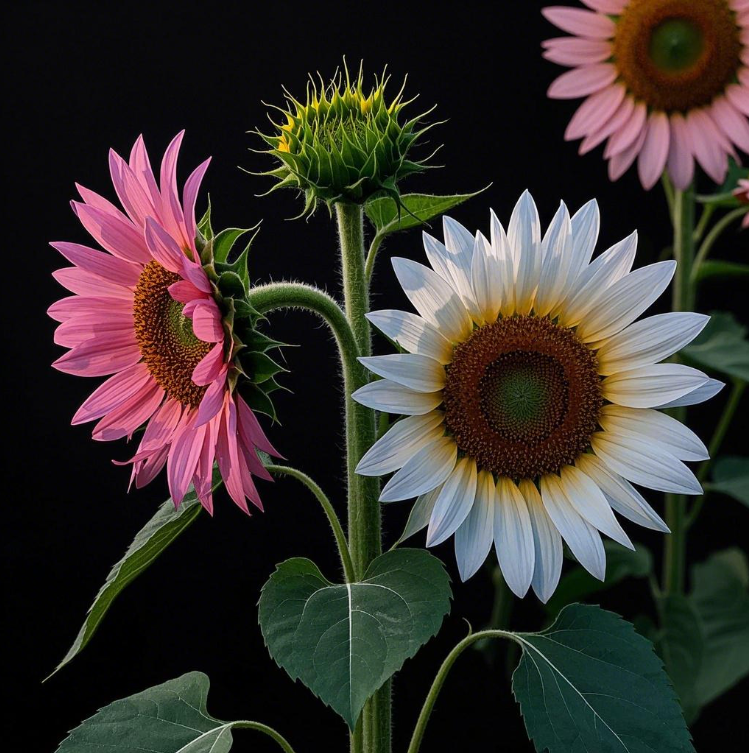 Dual Bloom Magic: Twin Sunflowers on One Stem Seeds
