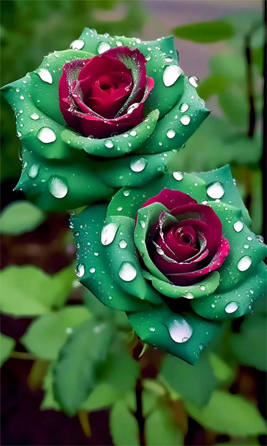 Twin Magic Rose - Nature's Colorful Masterpiece 🌹​