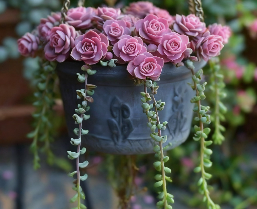 Blue Tassel Succulent Rose Seeds – Grow Your Own Enchanting Blue Blooms 🌿