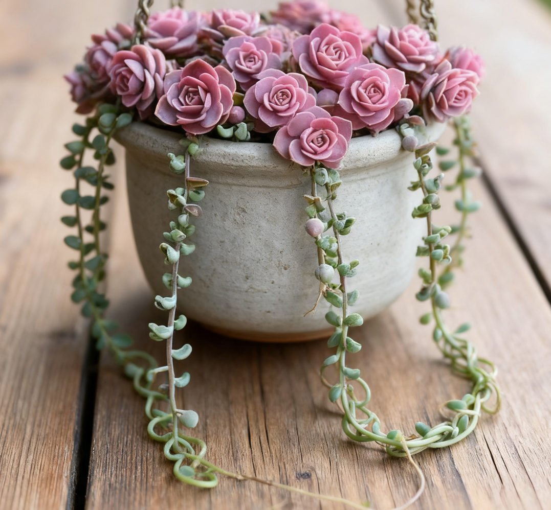 Pink Tassel Succulent Rose Seeds – Grow Your Dreamy Pink Cascading Blooms 🌸