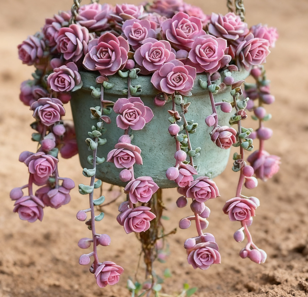 Pink Tassel Succulent Rose Seeds – Grow Your Dreamy Pink Cascading Blooms 🌸