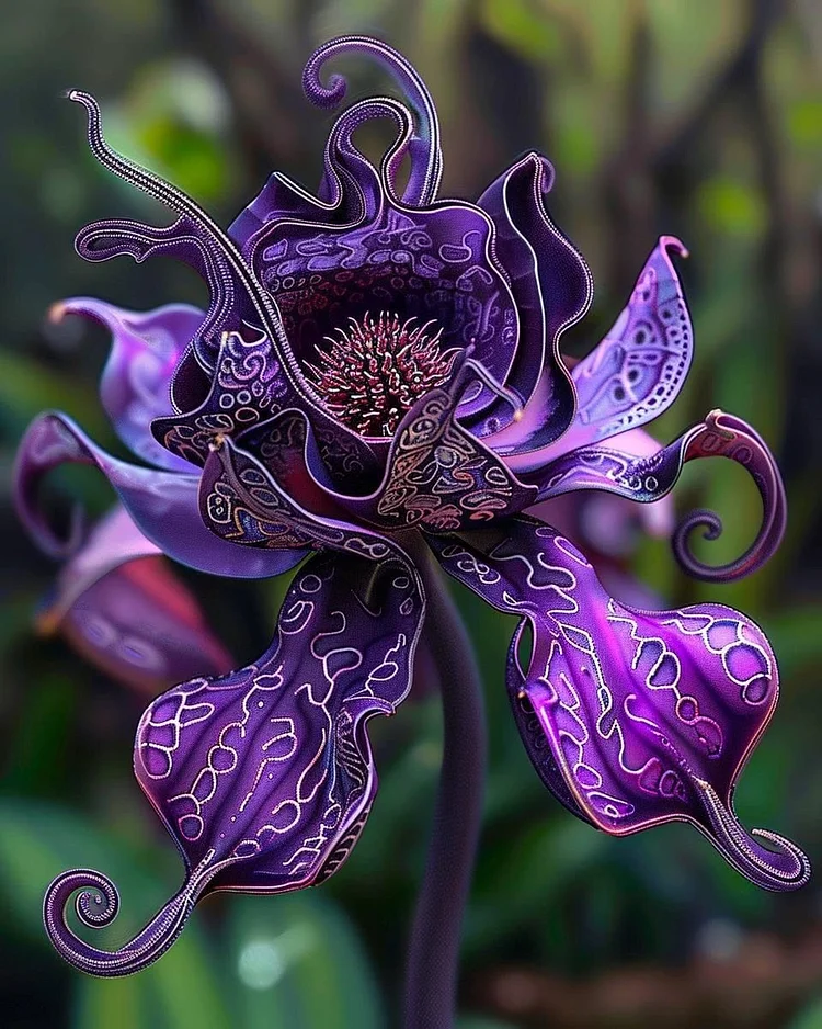 Purple/Indigo Marbled Spiral Flower Seeds – Living Art for Niche Garden Collectors