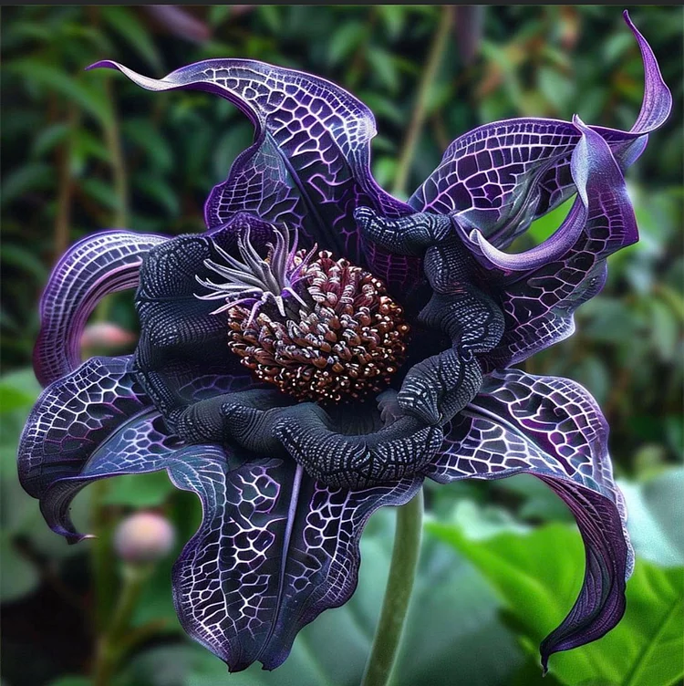Purple/Indigo Marbled Spiral Flower Seeds – Living Art for Niche Garden Collectors