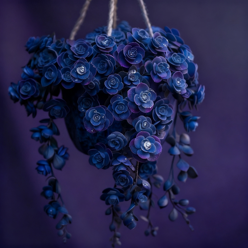 Blue Tassel Succulent Rose Seeds – Grow Your Own Enchanting Blue Blooms 🌿
