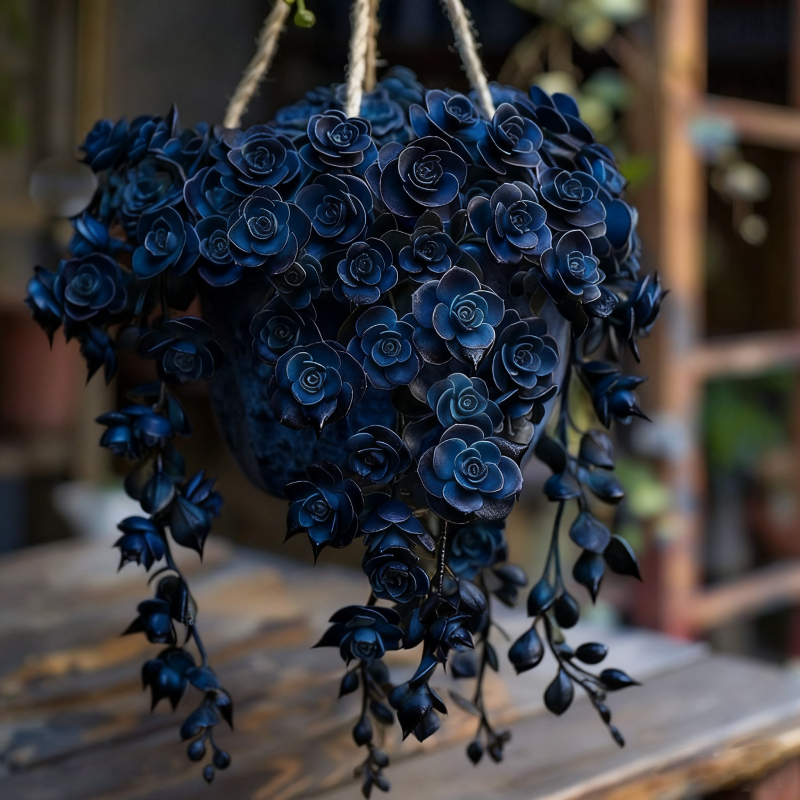 Blue Tassel Succulent Rose Seeds – Grow Your Own Enchanting Blue Blooms 🌿