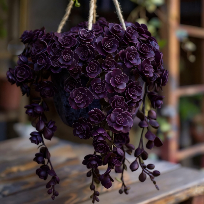 Blue Tassel Succulent Rose Seeds – Grow Your Own Enchanting Blue Blooms 🌿