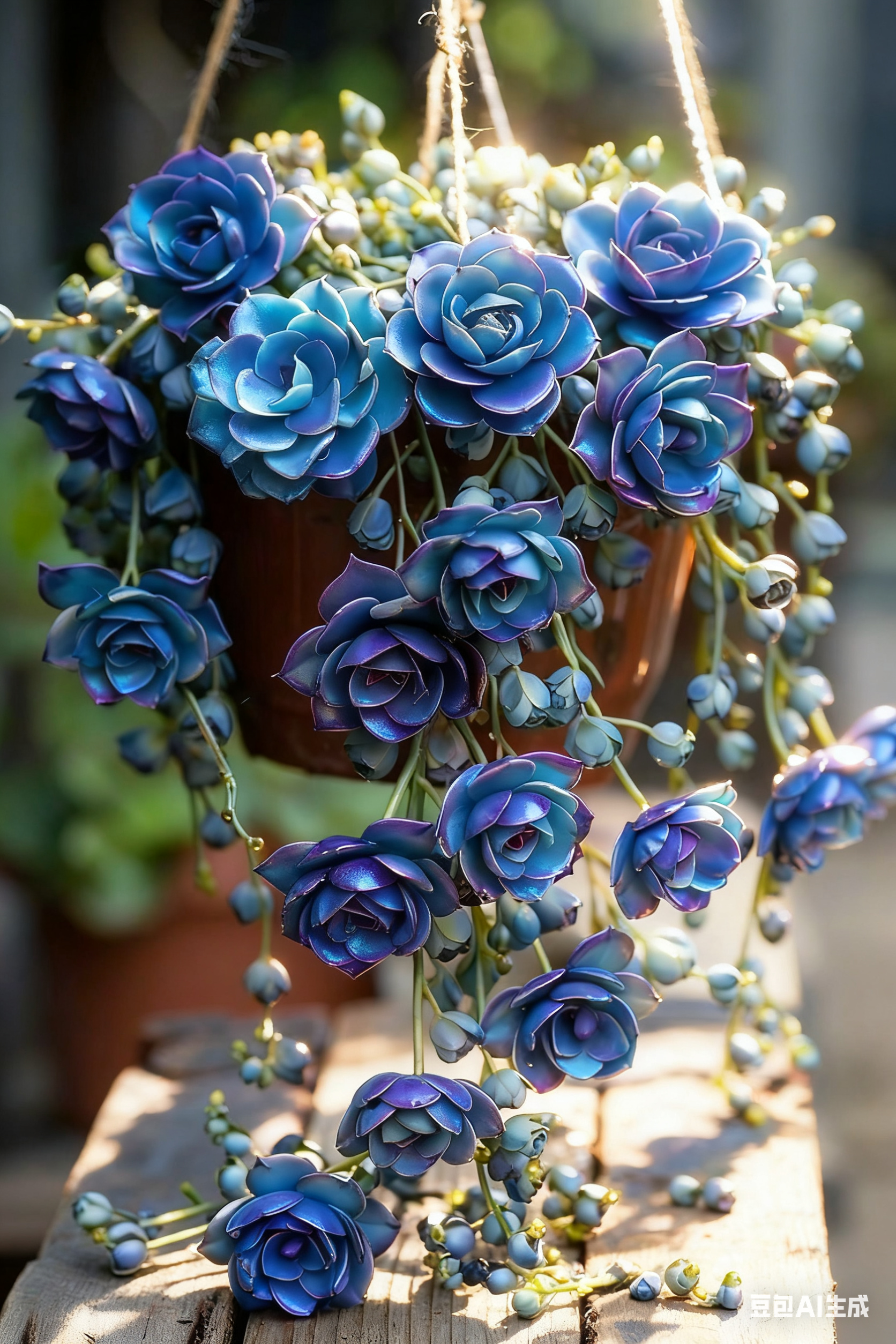 Blue Tassel Succulent Rose Seeds – Grow Your Own Enchanting Blue Blooms 🌿