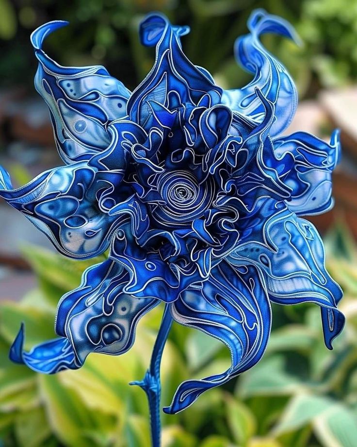 Indigo Marbled Spiral Flower Seeds – Living Art for Niche Garden Collectors 🔷