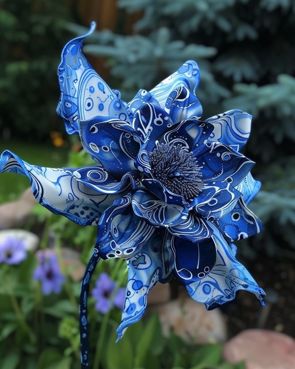 Indigo Marbled Spiral Flower Seeds – Living Art for Niche Garden Collectors 🔷