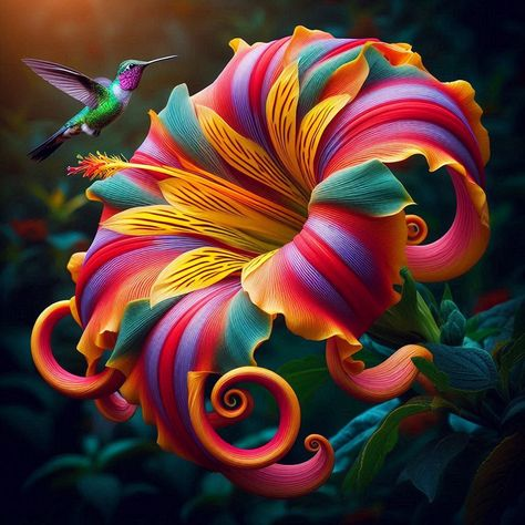 Rainbow Swirl Spiral Flower Seeds-Rare Flower