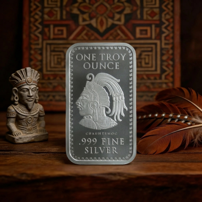 [Copy]Last Day 70% OFF🔥【 LOT OF 10 】 1 oz Aztec Calendar Silver Bar