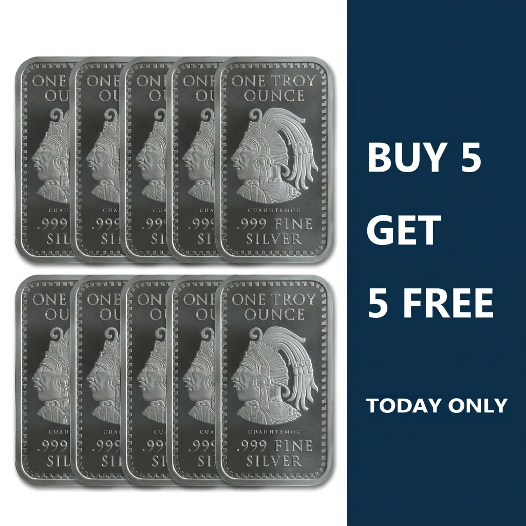 [Copy]Last Day 70% OFF🔥【 LOT OF 10 】 1 oz Aztec Calendar Silver Bar
