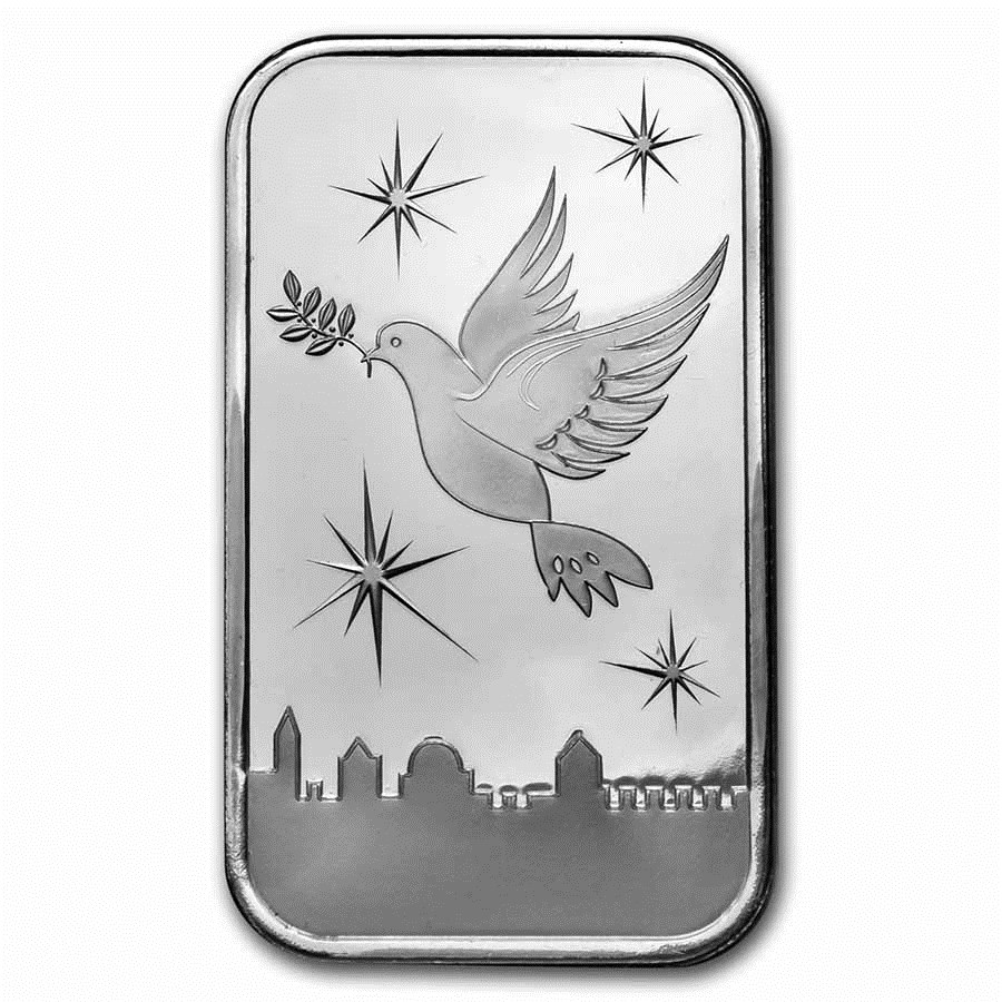 Holy Land Mint Dove of Peace 1 Ounce SILVER Bar