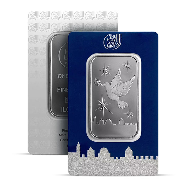 Holy Land Mint Dove of Peace 1 Ounce SILVER Bar