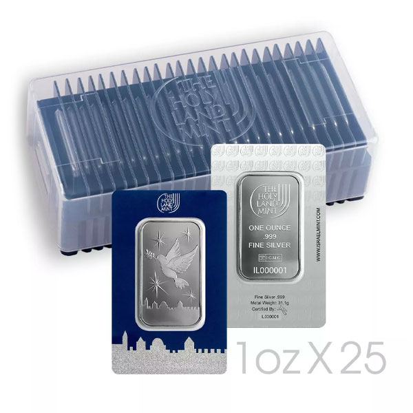 Holy Land Mint Dove of Peace 1 Ounce SILVER Bar