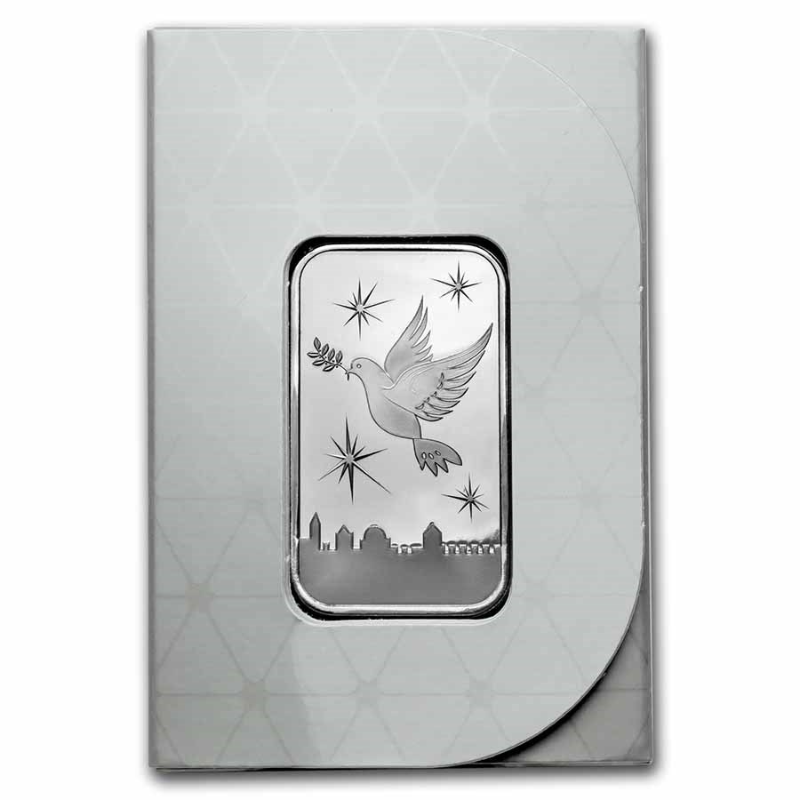 Holy Land Mint Dove of Peace 1 Ounce SILVER Bar