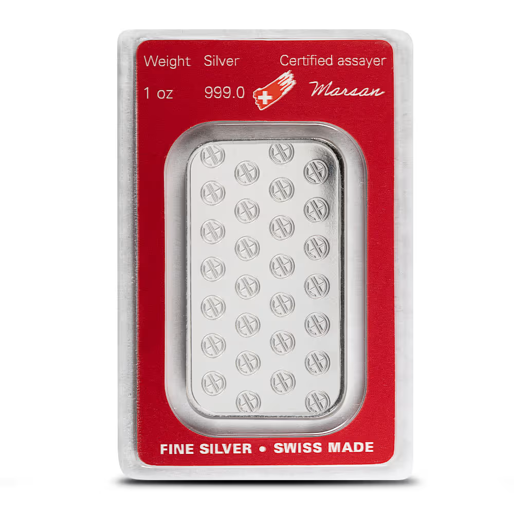 1 oz Argor Heraeus Silver Bar