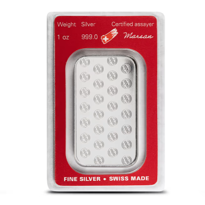 1 oz Argor Heraeus Silver Bar