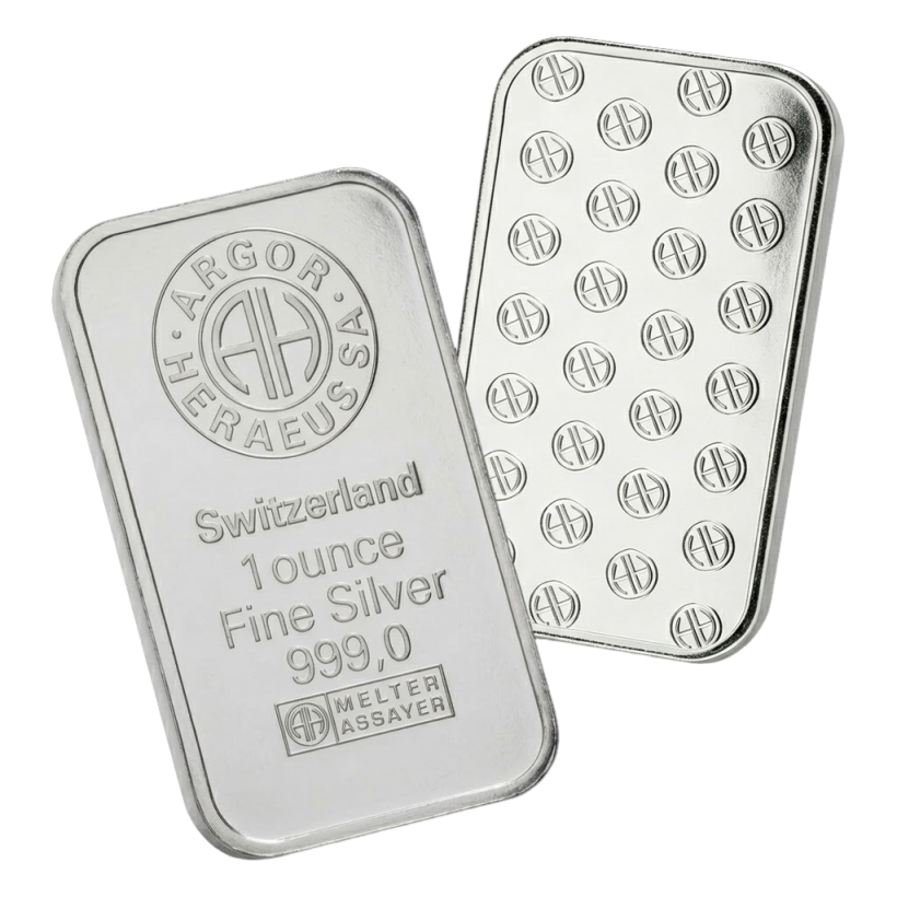1 oz Argor Heraeus Silver Bar
