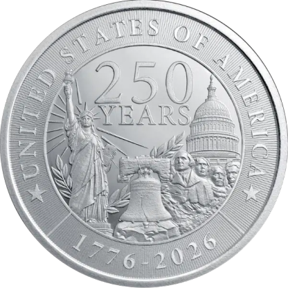 1 oz Silver Round – 250th Anniversary Edition (1776–2026)
