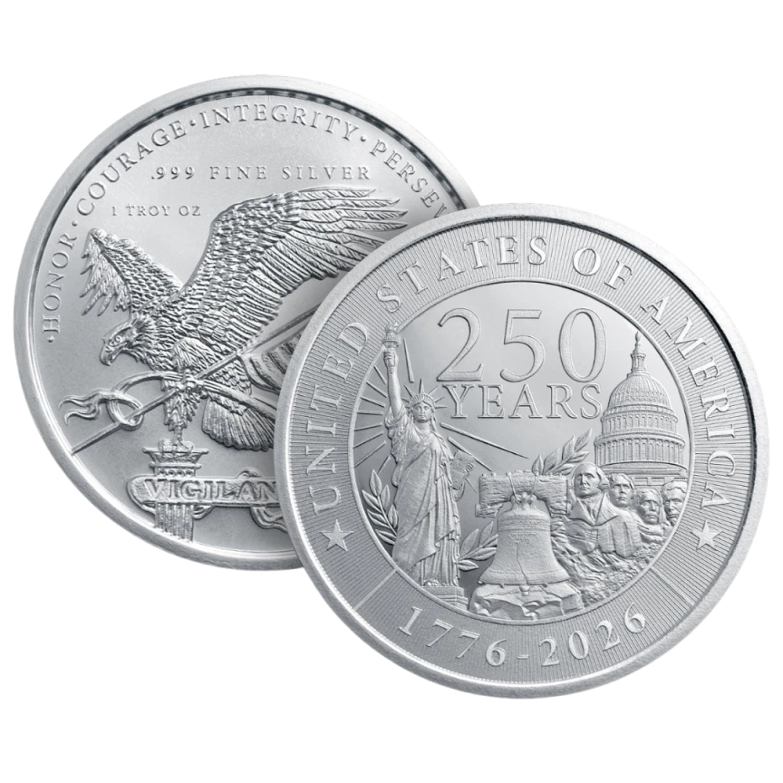 1 oz Silver Round – 250th Anniversary Edition (1776–2026)