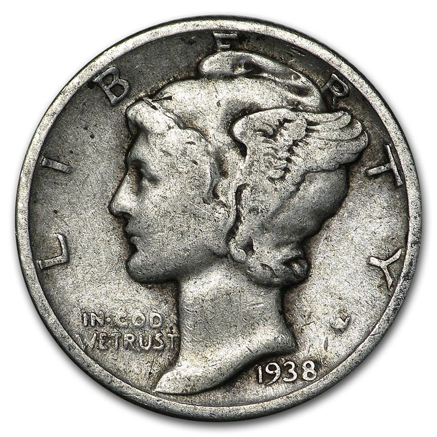 1934-1945 Full DPS Mercury Dime Coins
