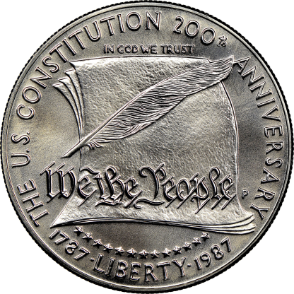 🔥1987 Constitution Commemorative Silver Dollar