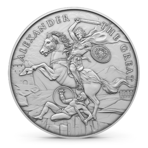 Alexander the Great Legendary Warriors Series 1oz .999 Silver Medallion