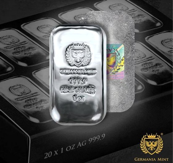 🔥Last Day Only $13.98 - 1 oz Germania Mint Silver Bar .9999 Fine