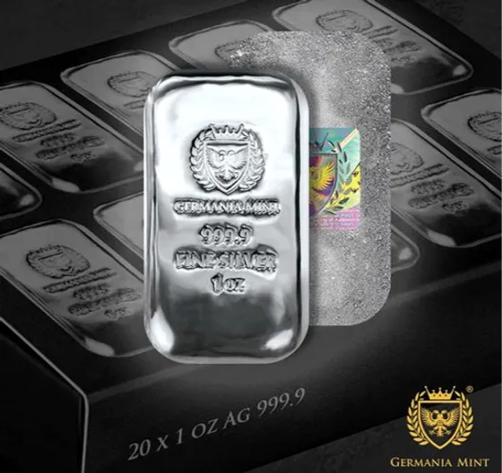 🔥Last Day Only $13.98 - 1 oz Germania Mint Silver Bar .9999 Fine