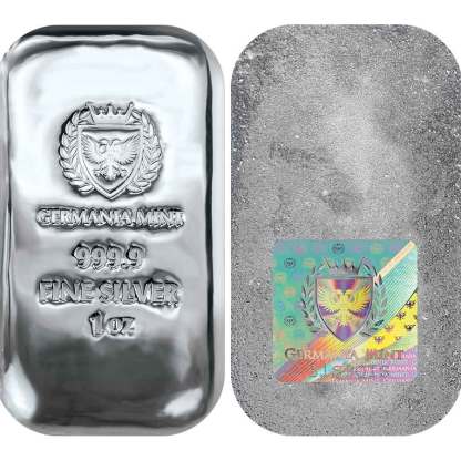 🔥Last Day Only $13.98 - 1 oz Germania Mint Silver Bar .9999 Fine