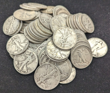 1916-1947 Roll of Silver Walking Liberty Half Dollars