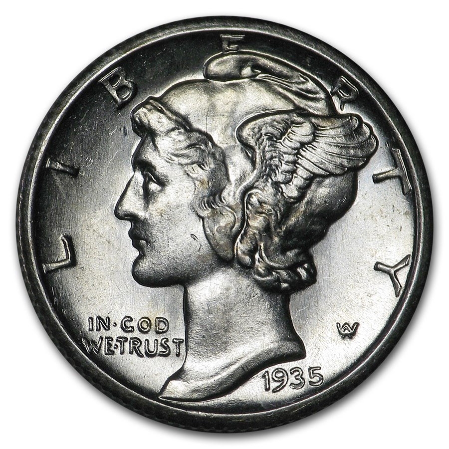 1934-1945 Full DPS Mercury Dime Coins