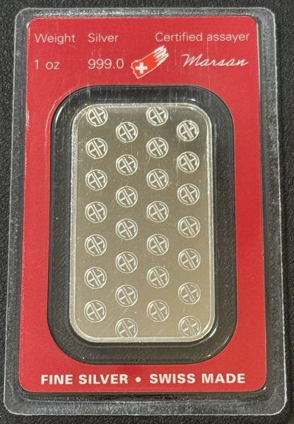 1 oz Argor Heraeus Silver Bar