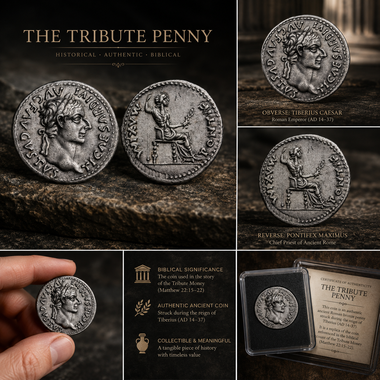 The Ancient Roman Imperial "Tribute Penny" Silver Denarius