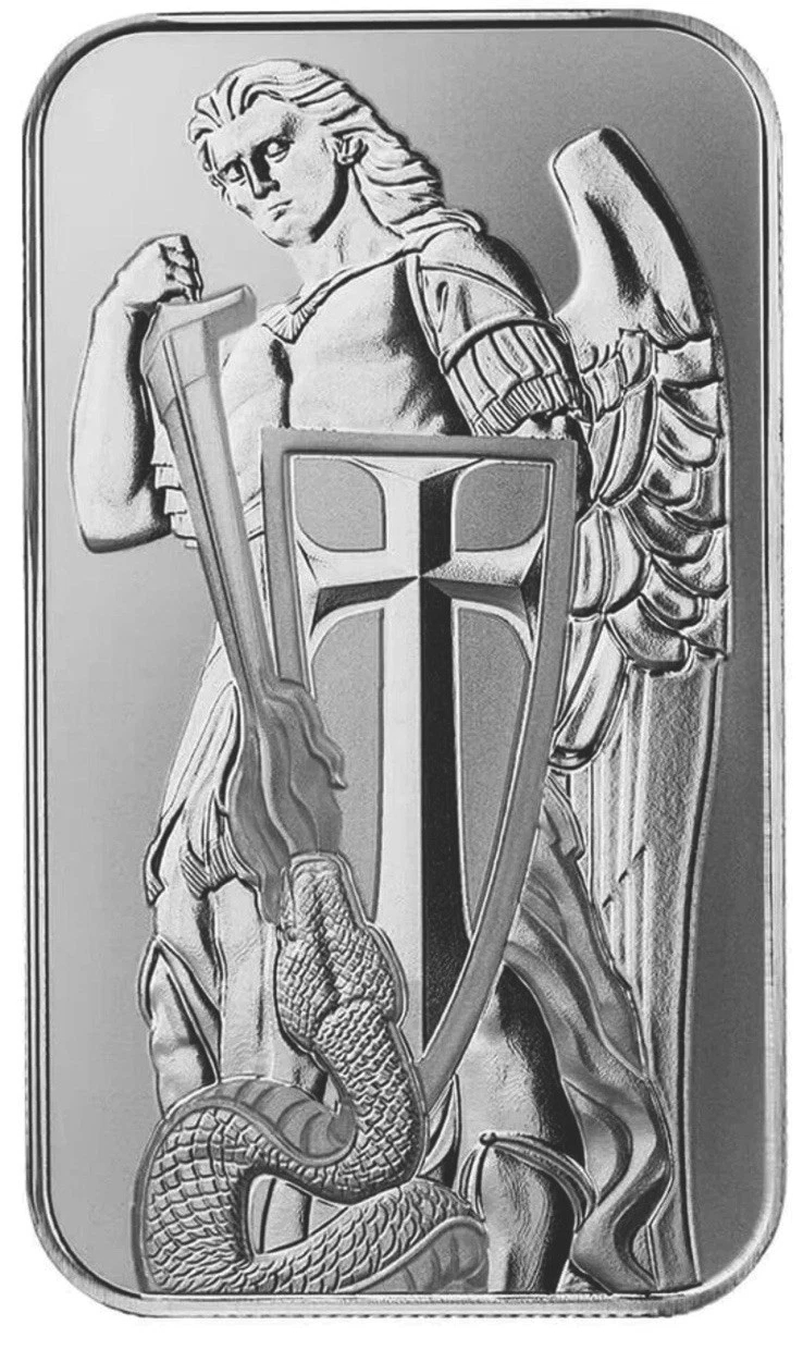 Archangel Michael 1 oz .999 Silver Bar Scottsdale BU in CAPSULE MINT SEALED