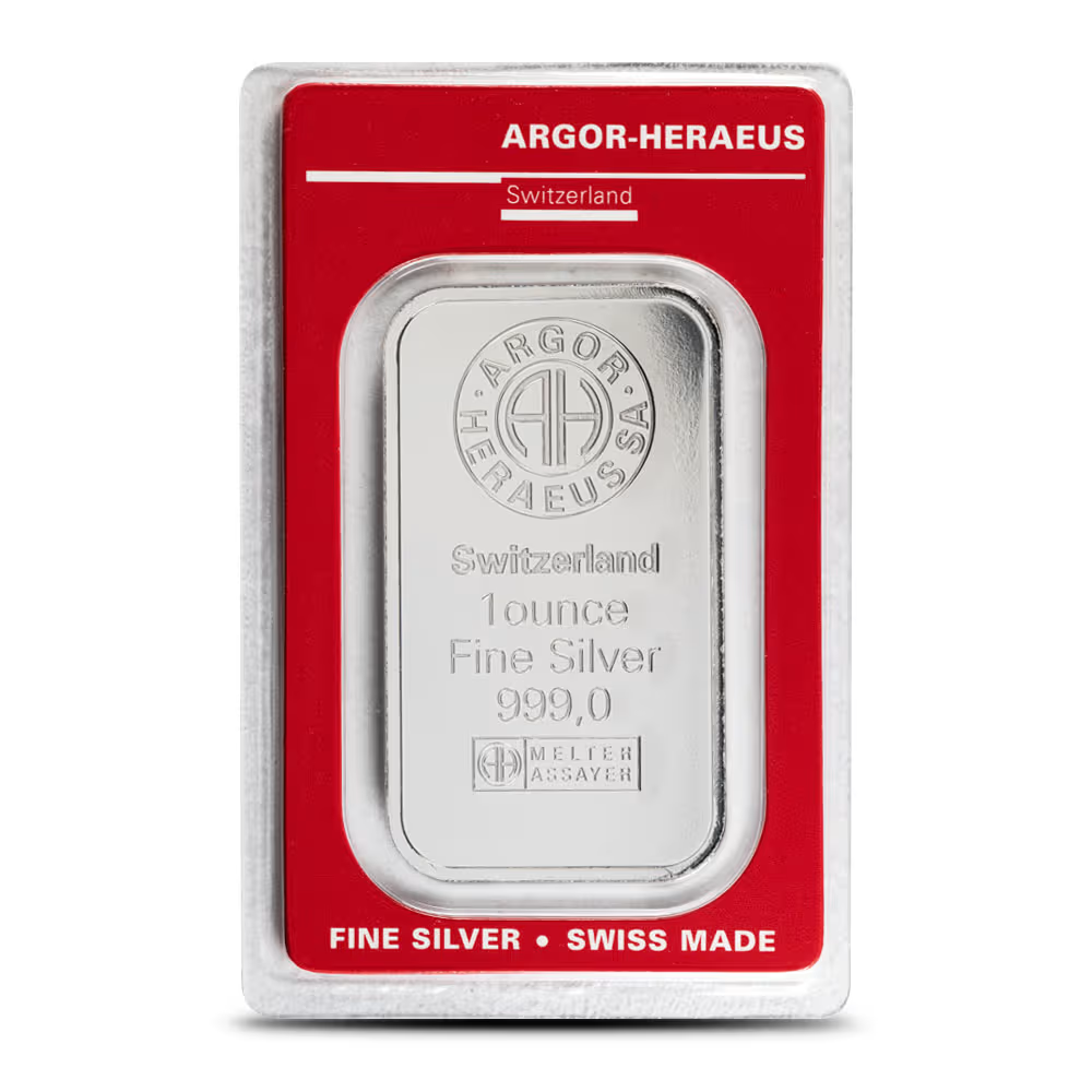 1 oz Argor Heraeus Silver Bar