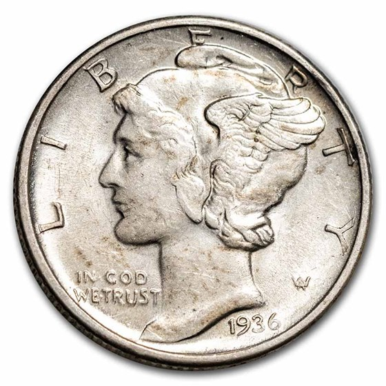 1934-1945 Full DPS Mercury Dime Coins