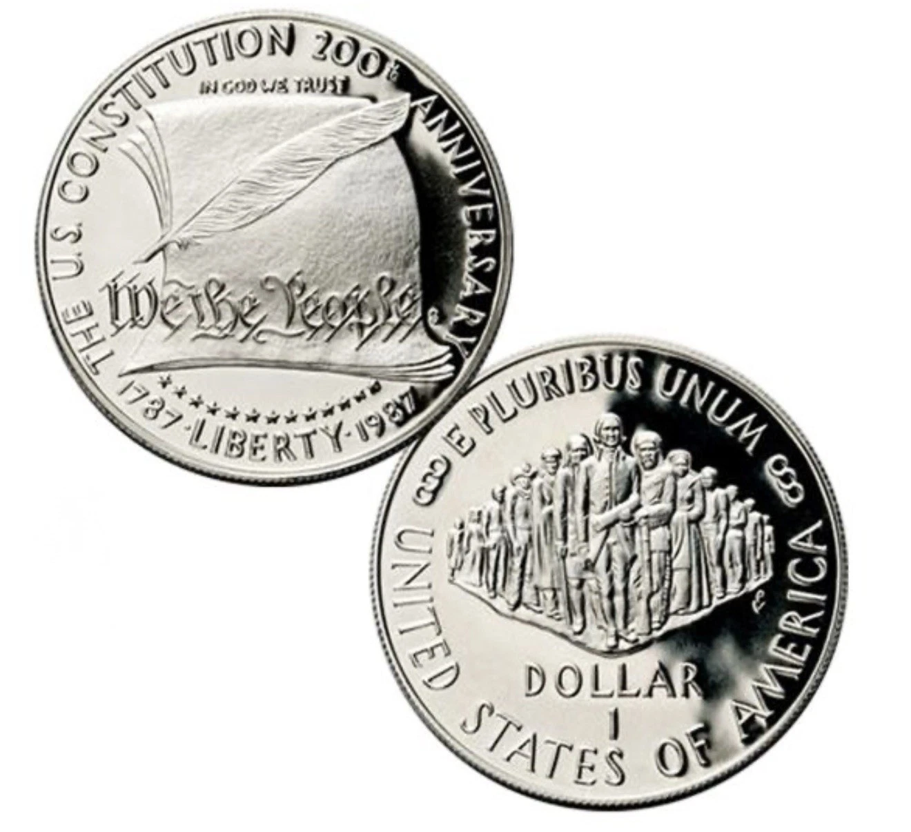 🔥1987 Constitution Commemorative Silver Dollar