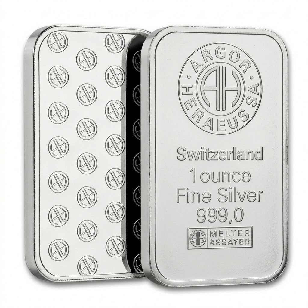 1 oz Argor Heraeus Silver Bar