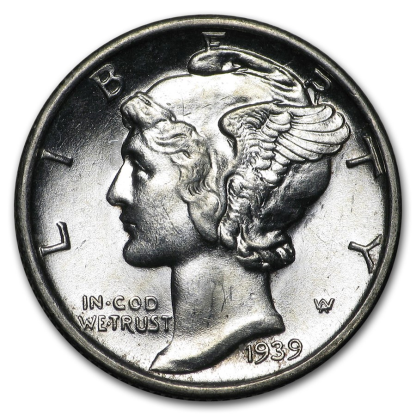 1934-1945 Full DPS Mercury Dime Coins