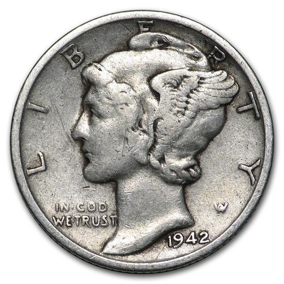 1934-1945 Full DPS Mercury Dime Coins