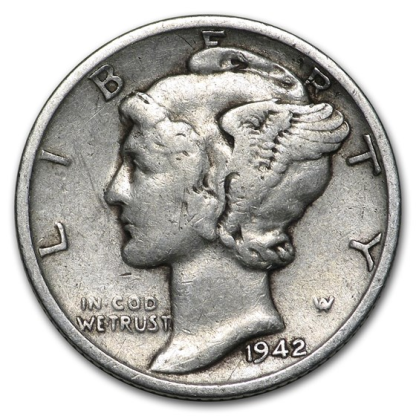 1934-1945 Full DPS Mercury Dime Coins
