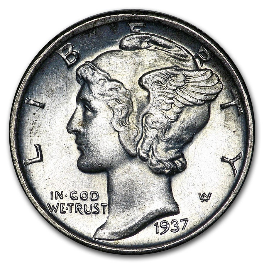 1934-1945 Full DPS Mercury Dime Coins