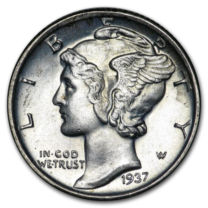 1934-1945 Full DPS Mercury Dime Coins