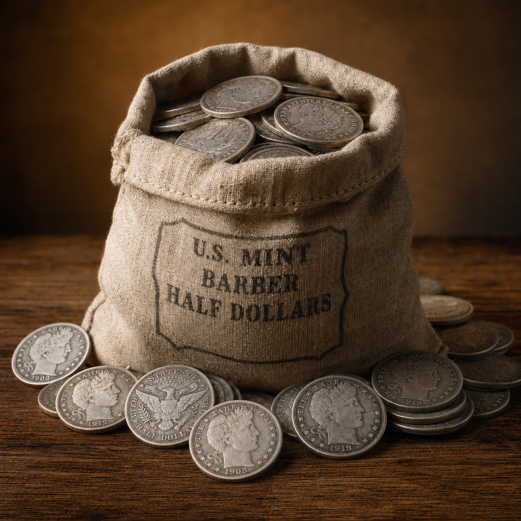The Barber Silver Half Dollar Vault Bag