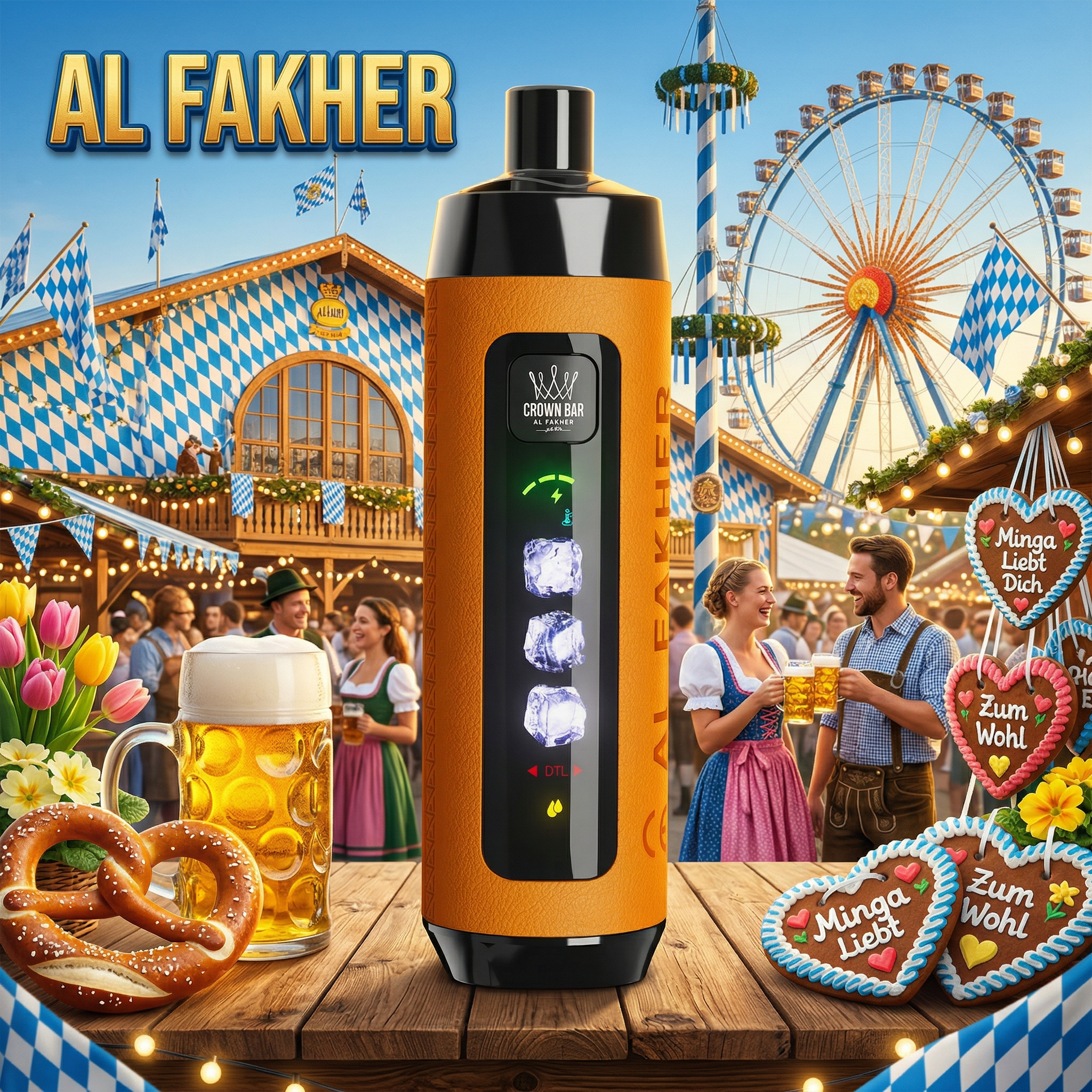 Al Fakher 15K mit einstellbarer Kühle Pfirsicheis