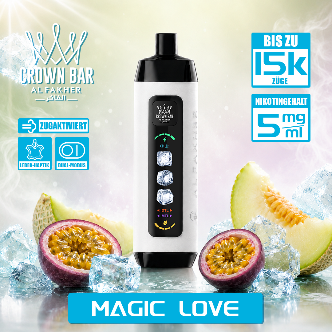 Al Fakher Crown Bar 15K mit einstellbarer Kühle Einweg-E-Zigarette 